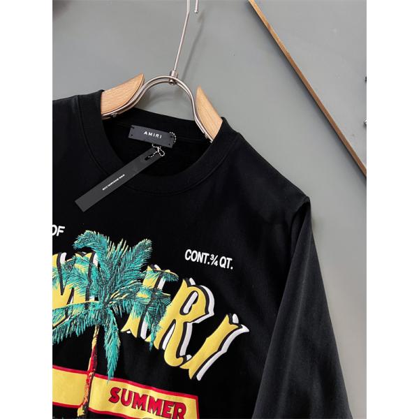 カリフォルニアグラフィック パームツリープリント 厚手コットン AMIRI アミリ コピー クルーネックスウェット レトロ注目