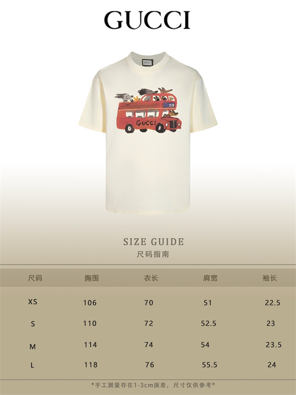 ダブルデッカーバス アニマルグラフィック レトロタッチ GUCCI グッチ コピー 半袖Tシャツ 遊び心満載