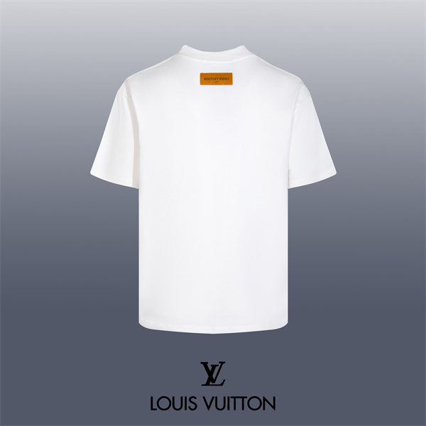 モノトーンデザイン LVモチーフ 立体見え LOUIS VUITTON ルイヴィトン コピー 半袖Tシャツ 売れ筋候補
