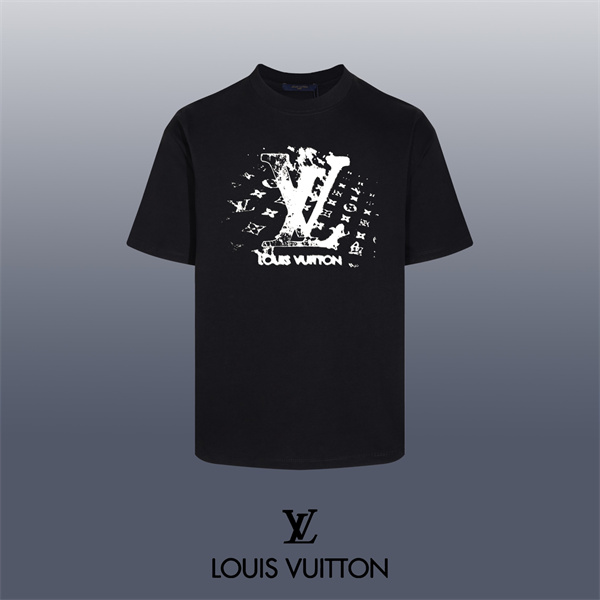 モノトーンデザイン LVモチーフ 立体見え LOUIS VUITTON ルイヴィトン コピー 半袖Tシャツ 売れ筋候補
