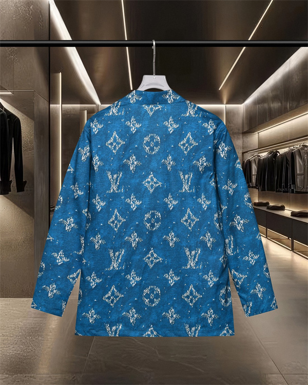 ブルーモノグラム 総柄デザイン モード映え LOUIS VUITTON ルイヴィトン コピー テーラードジャケット 注目度急伸