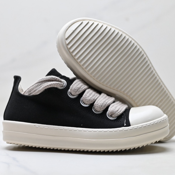 海外人気 DRKSHDW Rick Owens 激安 キャンバスシューズ ボリュームレース 耐久ソール 洗練シルエット リック・オウエンス