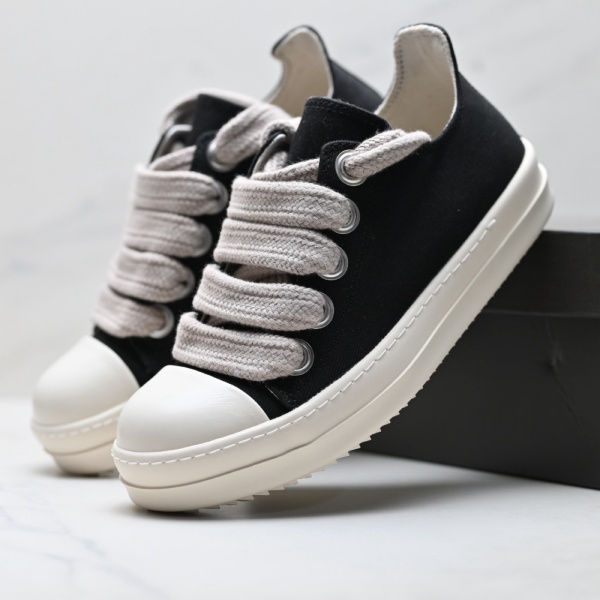 海外人気 DRKSHDW Rick Owens 激安 キャンバスシューズ ボリュームレース 耐久ソール 洗練シルエット リック・オウエンス