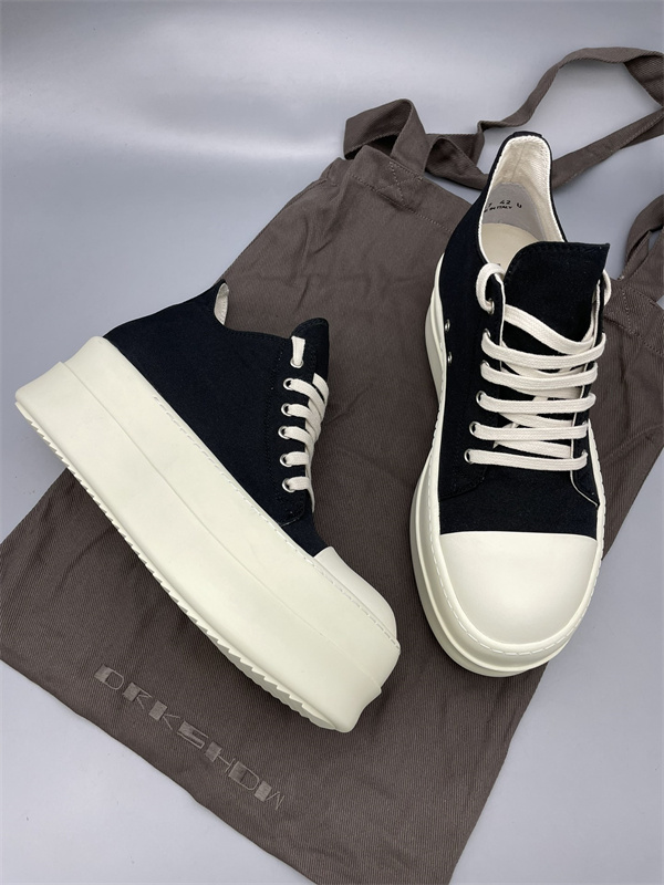 モノトーン配色 軽快フィット ストリート主力 RICK OWENS リック・オウエンス コピー レースアップスニーカー 海外人気