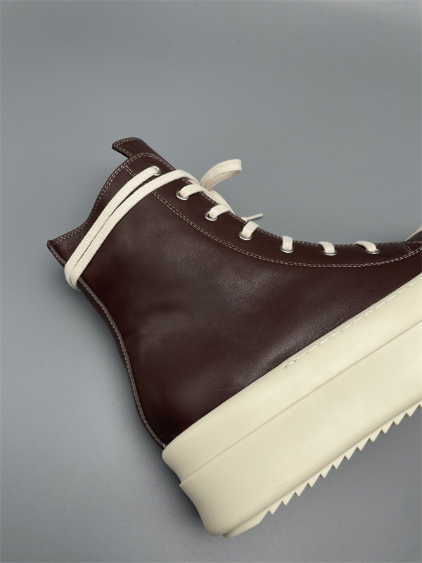 ジップ開閉 シャークソール RICK OWENS リック・オウエンス コピー レースアップブーツスニーカー 洗練された足元 旬度抜群