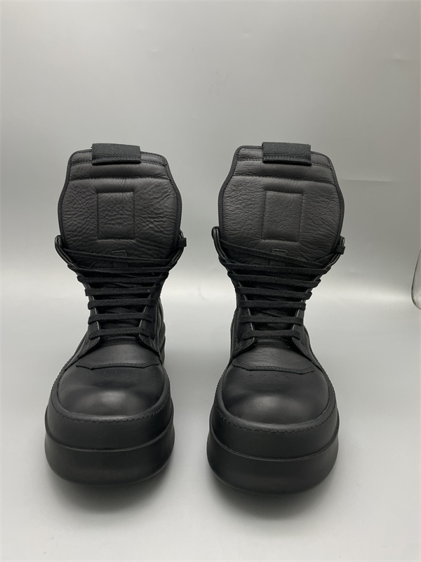 サイドファスナー RICK OWENS リック・オウエンス コピー 厚底ハイカットスニーカー 迫力ある立体フォルム 主役級