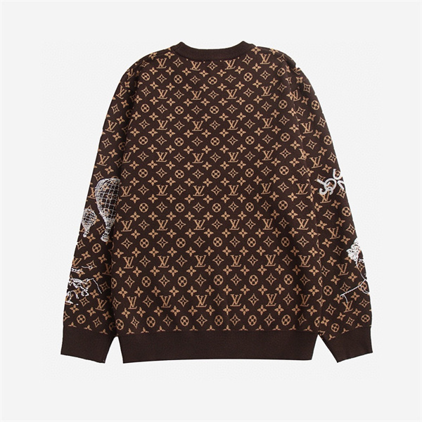 LOUIS VUITTON ルイヴィトン コピー 長袖ニットセーター 話題沸騰 モノグラム総柄 スケッチグラフィック