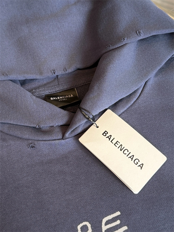 人気上昇 オーバーサイズパーカー FRANCEライン BALENCIAGA バレンシアガ コピー プルオーバーパーカー リブ仕立て