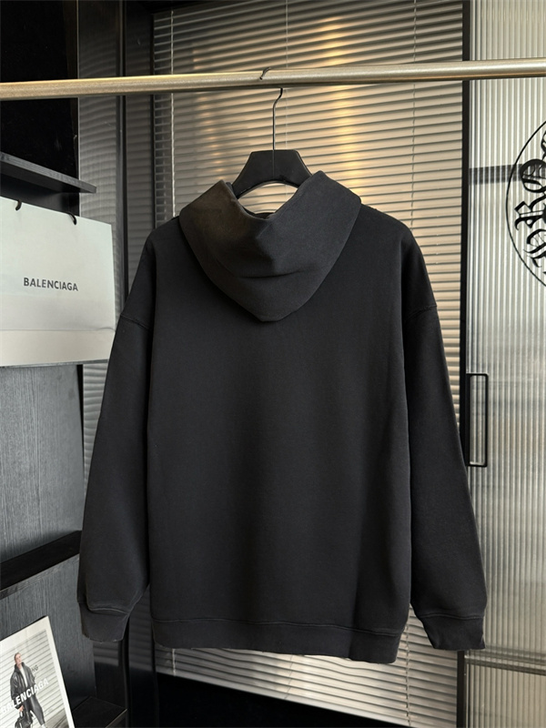 ストリート主役 ロゴフーディー 大判フォトプリント ドロップショルダー BALENCIAGA バレンシアガ コピー プルオーバーパーカー カンガルーポケット