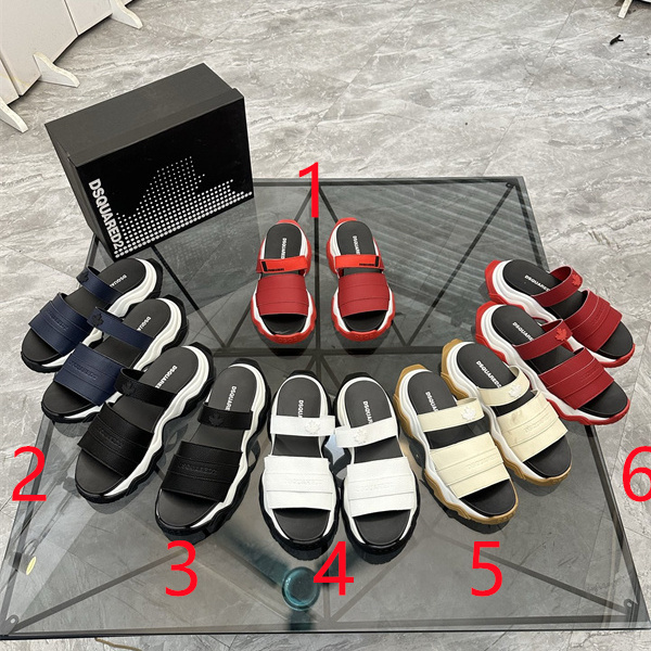 ボリュームソール スポーティーな存在感 DSQUARED2 ディースクエアード コピー ダブルストラップサンダル 注目度急伸