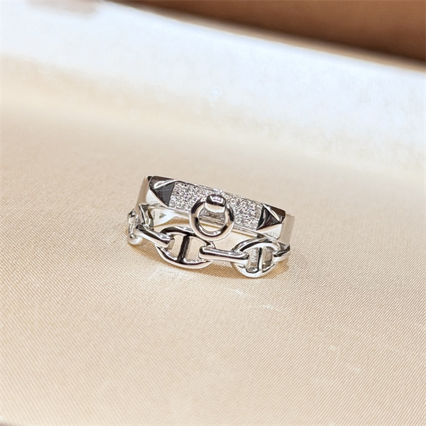 Hermès大人気 エルメス指輪 コピー高級ファッションアクセサリーリングシルバー色