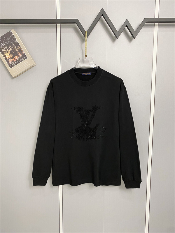 話題度上昇 LOUIS VUITTON コピー メンズ ロングスリーブTシャツ ダメージLVグラフィック バックロゴ映え
