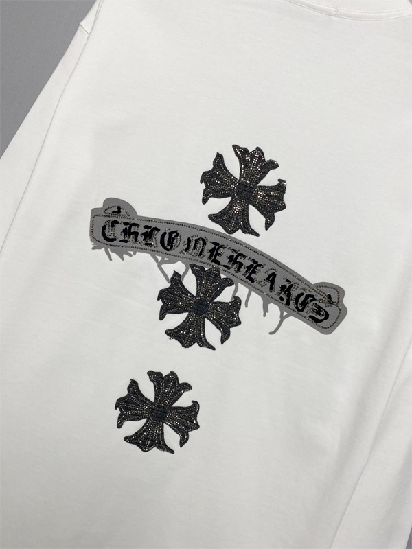 CHROME HEARTS クロムハーツ コピー メンズ ロングスリーブTシャツ 注文集中 トリプルクロス バックエンブレム