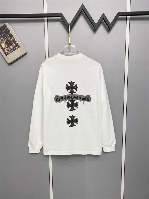 CHROME HEARTS クロムハーツ コピー メンズ ロングスリーブTシャツ 注文集中 トリプルクロス バックエンブレム
