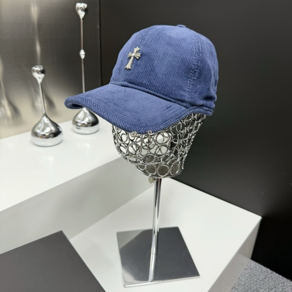 CHROME HEARTS  激安 売れ筋候補 立体クロス メタルアクセント コーデュロイキャップ こなれ見え デイリー主役帽子