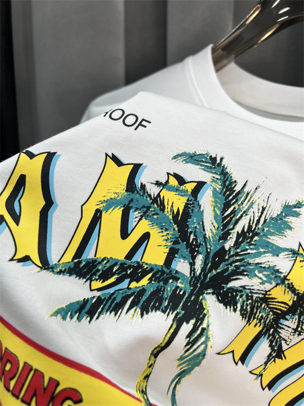 デザイン注目 AMIRI アミリ コピー グラフィックTシャツ トロピカルモチーフ アメリカンレトロ 主役トップス