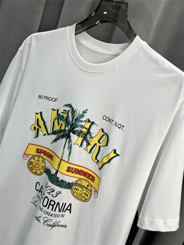 デザイン注目 AMIRI アミリ コピー グラフィックTシャツ トロピカルモチーフ アメリカンレトロ 主役トップス