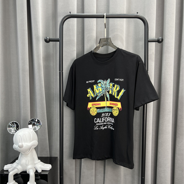 デザイン注目 AMIRI アミリ コピー グラフィックTシャツ トロピカルモチーフ アメリカンレトロ 主役トップス
