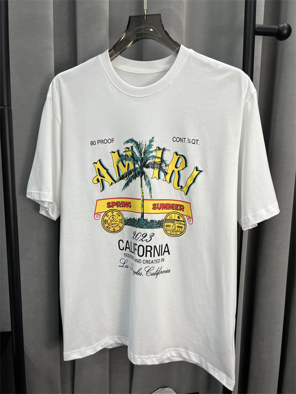 デザイン注目 AMIRI アミリ コピー グラフィックTシャツ トロピカルモチーフ アメリカンレトロ 主役トップス