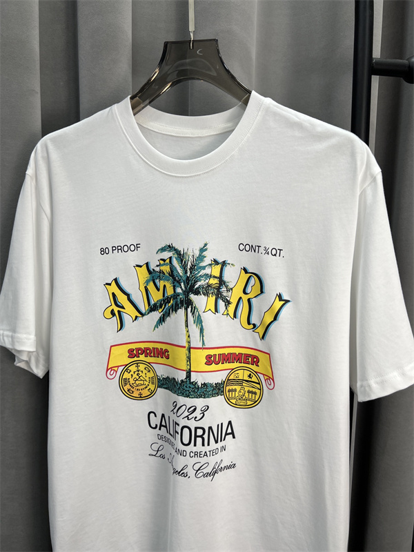デザイン注目 AMIRI アミリ コピー グラフィックTシャツ トロピカルモチーフ アメリカンレトロ 主役トップス