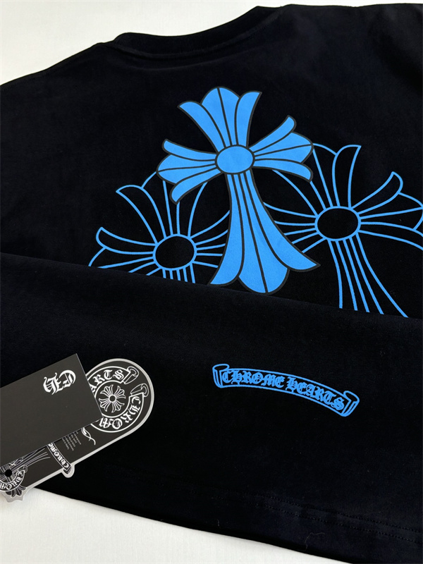 ディテール重視 CHROME HEARTS クロムハーツ コピー 半袖カットソー 胸ポケット サイドCHロゴ ゴシック仕様