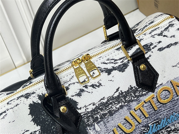 アート感際立つ LOUIS VUITTON ルイヴィトン コピー レディース ハンドバッグ ペイント調グラフィック ゴールド金具