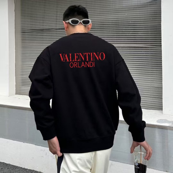 VALENTINO コピー 2026秋冬 VLTNグラフィック クルーネックスウェット 400gヘビーウェイト ゆったり男女兼用