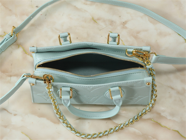 チェーンディテール際立つ LOUIS VUITTON ルイヴィトン コピー レディース ハンドバッグ レザー編み込み ゴールドアクセント