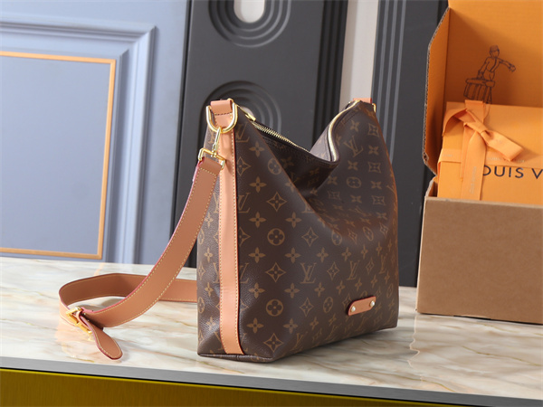 肩掛けしやすい LOUIS VUITTON ルイヴィトン コピー ワンショルダーバッグ 大容量ファスナー仕様 レザーストラップ