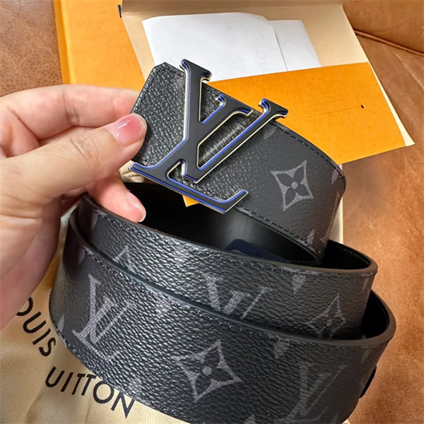 ブルーライン金具 LOUIS VUITTON ルイヴィトン コピー メンズベルト モノグラム総柄 ビッグLVモチーフ