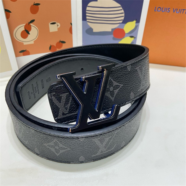 ブルーライン金具 LOUIS VUITTON ルイヴィトン コピー メンズベルト モノグラム総柄 ビッグLVモチーフ