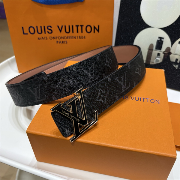 重厚バックル LOUIS VUITTON ルイヴィトン コピー モノグラムベルト ブラックトーン クラシック仕様