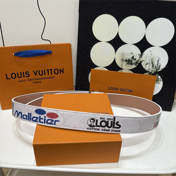アートレタリング LOUIS VUITTON ルイヴィトン コピー ワイドベルト マルチモチーフ プリントアクセント