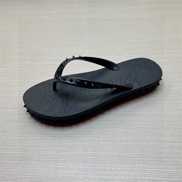 2026トレンド☆ルブタンサンダルスーパーコピー CHRISTIAN LOUBOUTIN人気最新黒色ビーチサンダル