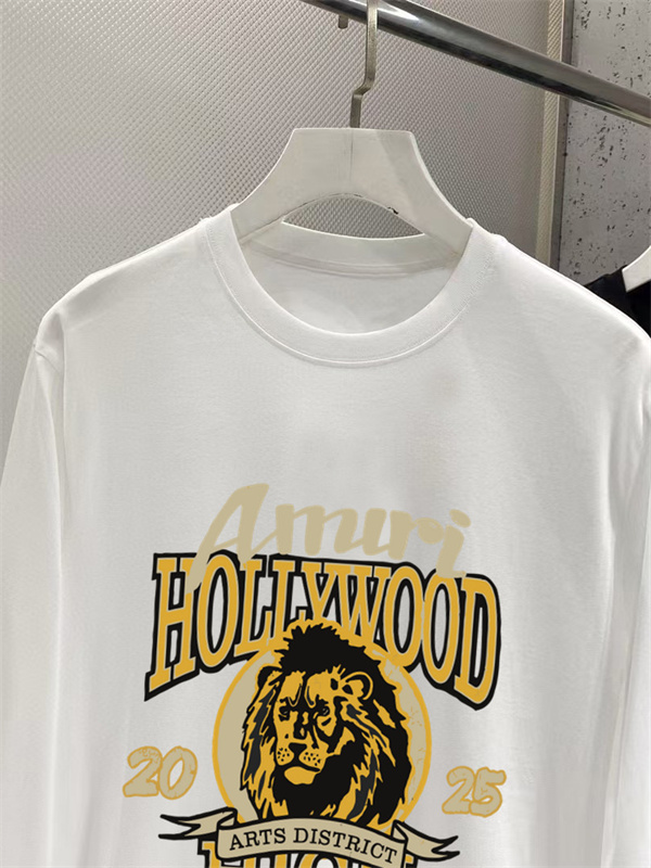 ヴィンテージカレッジ AMIRI アミリ コピー ロングスリーブTシャツ ARTS DISTRICT レタリングプリント