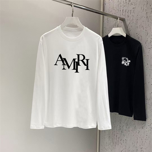 重なり文字が映える AMIRI アミリ コピー ロングスリーブ モノグラムレタード グラフィカルデザイン