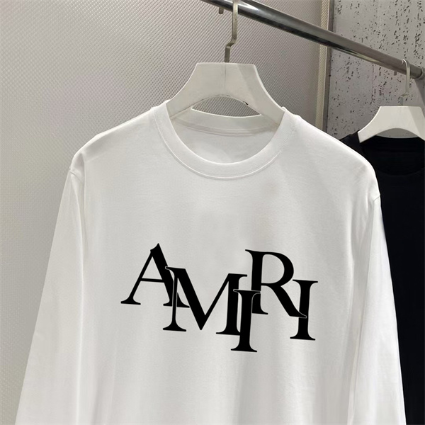 重なり文字が映える AMIRI アミリ コピー ロングスリーブ モノグラムレタード グラフィカルデザイン