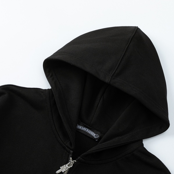 CHROME HEARTS コピー 注文集中 星条旗モチーフ フルジップフーディー バック大型プリント ゴシックアクセント ユニセックス