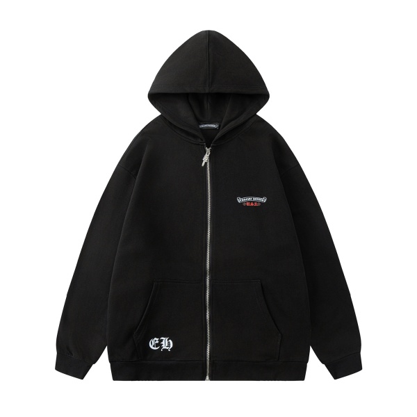 CHROME HEARTS コピー 注文集中 星条旗モチーフ フルジップフーディー バック大型プリント ゴシックアクセント ユニセックス