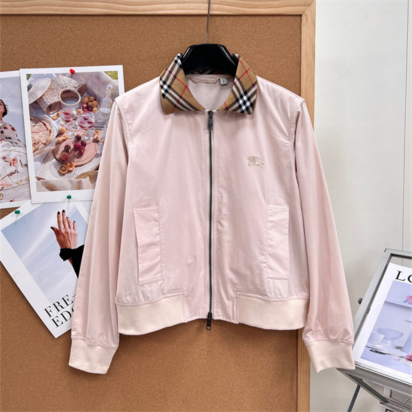英国調チェックが映える BURBERRY バーバリー コピー ジップジャケット リブヘム コンパクトフォルム