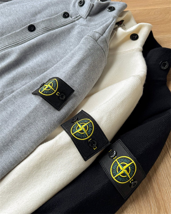 STONE ISLAND ストーンアイランドカーディガンコピー 新作★コットンウール混紡 ニットカーディガン ボタン付き 秋冬