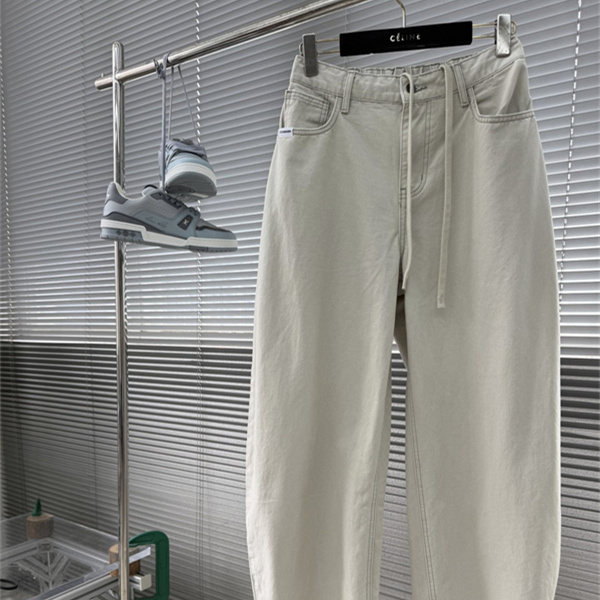 ミニマル仕立て JIL SANDER ジル サンダー コピー デニムロングパンツ イージーウエスト ワイドストレート