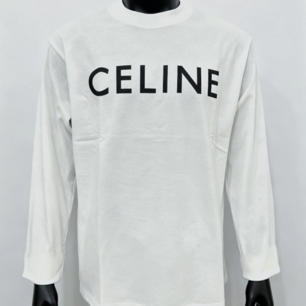 ミニマル定番 セリーヌ激安 CELINE ビッグレタリング ロンT オーバーサイズ