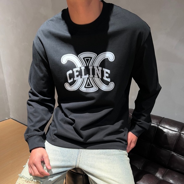 デザイン主役 セリーヌ ロンT CELINE激安 アイコン風プリント ゆったりシルエット