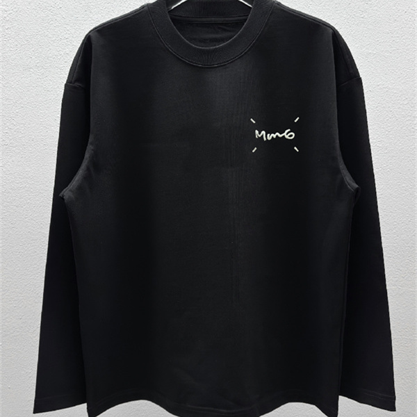 手書きロゴ バックプリント MM6 Maison Margiela メゾン マルジェラ コピー 長袖Tシャツ リラックスシルエット