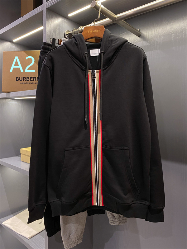 配色テープ ドローストリング BURBERRY バーバリー コピー ジップパーカーセット 都会派スポーツスタイル