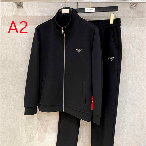 スタンドカラー ミニマルデザイン PRADA プラダ コピー ジップアップセット リラックスシルエット