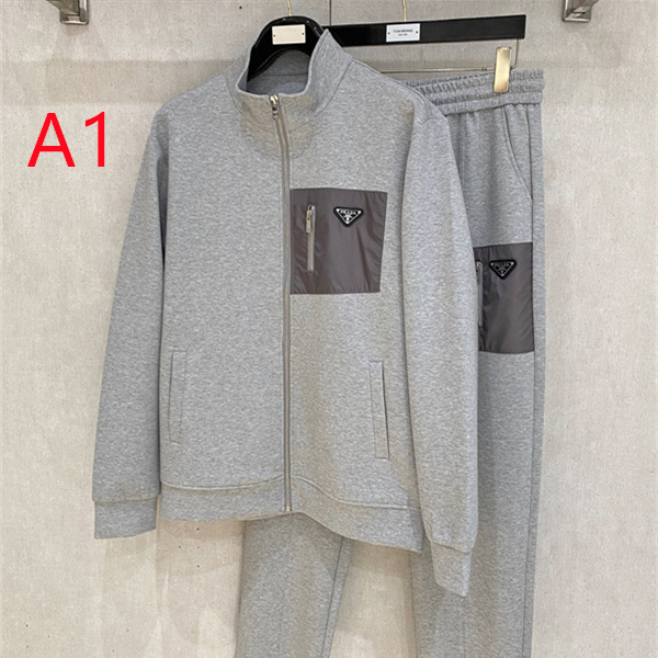 胸元ファスナーポケット ストレートパンツ PRADA プラダ コピー ジップアップセット 都会派スタイル