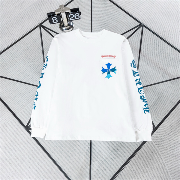 クロスモチーフ 袖ロゴ CHROME HEARTS クロムハーツ コピー 長袖Tシャツ ストリートスタイル