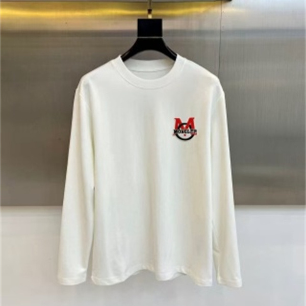 レッドMエンブレム クリーンクルーネック MONCLER モンクレール コピー 長袖Tシャツ スポーツミックス